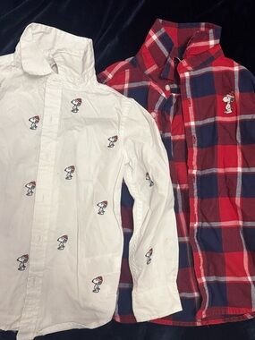 Bundle deal 2 Janie and Jack Shirt with Snoopy Embroidery